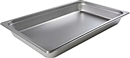 Hoffman Tech Browne Stainless Steel Steam Table Pans, Full Size, Silver, Pack Of 12 Pans