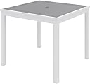 KFI Studios Eveleen Square Outdoor Patio Table, 29”H x 35”W x 35”D, White/Gray 1 thumbnail image
