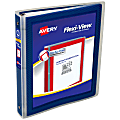 Avery® Flexi-View® 3 Ring Binder, 1" Round Rings, Navy Blue, 1 Binder 1 thumbnail image