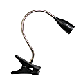 Simple Designs Flexible Gooseneck LED Clip Lamp, Adjustable, Black