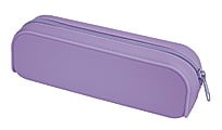 Divoga™ Tubular Silicone Pencil Pouch, 8"H x 2"W x 2 1/2"D, Purple