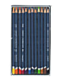 Derwent Watercolor Pencil Set With Tin, Assorted Colors, Set Of 12 Pencils