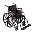 DMI® Carbon-Steel Folding Wheelchair, 37"H x 26"W x 18"D, Silver/Black