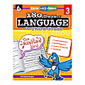 Shell Education 180 Days Of Language Workbook, Grade 3