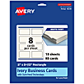 Avery® Printable Business Cards With Sure Feed® Technology, Print-To-The-Edge, 2"x3.5", Matte Ivory, Pack Of 80 1 thumbnail image