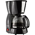 Brentwood (TS-213BK) 4 Cup Coffee Maker - 650 W - 4 Cup(s) - Multi-serve - Black - Tempered Glass Body