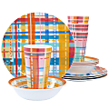 Laurie Gates California Designs Casablanca 12-Piece Melamine Dinnerware Set, Multicolor 1 thumbnail image