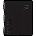 2024 AT-A-GLANCE® Contemporary Lite Weekly/Monthly Planner, 8-1/4" x 11", Black, January To December 2024, 7095XL05