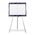 Ghent Portable Non-Magnetic Dry-Erase Whiteboard Presentation Easel, 35 1/2" x 23 1/2", Metal Frame With Gray Finish