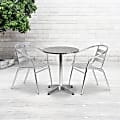 Flash Furniture Round Aluminum Table With 2 Slat-Back Chairs, 27-1/2" x 23-1/2" 1 thumbnail image