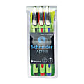 Schneider Xpress Porous-Point Pens, Needle Point, 0.8 mm, Assorted Barrels, Assorted Ink Colors, Pack Of 3