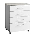 Ameriwood™ Home Latitude 4-Drawer Base Cabinet, White/Gray