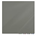 Ghent Aria Low Profile Glassboard, Magnetic, 48"H x 48"W, Square, Smoke