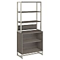 kathy ireland® Office by Bush Business Furniture Method 68"H Bookcase With Hutch, Cocoa, Standard Delivery