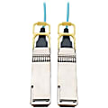 Eaton Tripp Lite Series QSFP28 to QSFP28 Active Optical Cable - 100GbE, AOC, M/M, Aqua, 30M (98.42 ft.) - 98 ft Fiber Optic Network Cable 1 thumbnail image