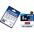 Hyundai 8GB Bravo USB 2.0 Flash Drive - 8 GB - USB 2.0 - Red