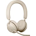 Jabra Evolve2 65 Headset - Stereo - USB Type C - Wireless - Bluetooth - Over-the-head - Binaural - Supra-aural - Beige 1 thumbnail image