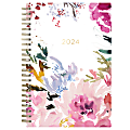 2024 Blue Sky™ Kelly Ventura Magenta Blooms Weekly/Monthly Planning Calendar, 5" x 8", January to December