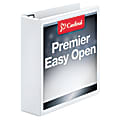 Cardinal® EasyOpen™ ClearVue™ Locking View 3-Ring Binder, 2" D-Rings, 52% Recycled, White