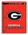 Markings by C.R. Gibson® Notebook, 8" x 10 1/2", 1 Subject, College Ruled, 140 Pages (70 Sheets), Georgia Bulldogs Classic 1