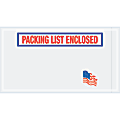 Tape Logic® Preprinted Packing List Envelopes, Packing List Enclosed, 5 1/2" x 10", Blue/Red/White, Case Of 1,000