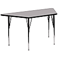 Flash Furniture Trapezoid Activity Table, 30-3/16"H x 29-1/2"W x 57-1/4"D, Gray 1 thumbnail image