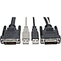 Tripp Lite DVI to USB-A Dual KVM Cable Kit 2x Male 2x Male 1080p @60Hz 10ft - First End: 1x DVI-I (Dua - P760010DVI 1 thumbnail image