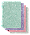 Office Depot® Glitter Notebook, 5" x 7", Wide Ruled, 160 Pages (80 Sheets), Assorted Colors 1 thumbnail image