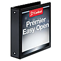 Cardinal® Freestand™ Easy-Open ClearVue™ Locking 3-Ring Binder, 2" Round Rings, Black