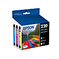 Epson® 220 DuraBrite® Ultra Cyan, Magenta, Yellow Ink Cartridges, Pack Of 3, T220520-S