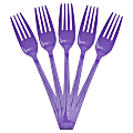 JAM PAPER Premium Utensils Party Pack, Plastic Forks, Purple, 48 Disposable Forks/Pack  1 thumbnail image