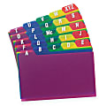 Oxford® Poly Card Guides, A-Z, 3" x 5", Assorted Colors