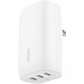 Belkin 67W Portable 3-Port USB-C Wall Charger - 3xUSB-C (67W Total) - Fast Charging - Power Adapter - White - 67 W - White