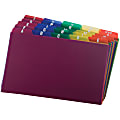 Oxford® Poly Card Guides, A-Z, 5" x 8", Assorted Colors