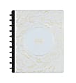 TUL® Discbound Monthly Planner Starter Set, Letter Size, Leather Cover, Ice Blue/Gold Foil, January To December 2021
