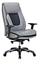 Shaquille O'Neal™ Nereus Ergonomic Bonded Leather High-Back Executive Chair, Gray/Black