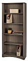Realspace® Pelingo 72"H 5-Shelf Bookcase, Gray 1 thumbnail image