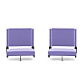 Flash Furniture Grandstand Comfort Seats, Purple/Black, Set Of 2 Seats