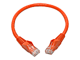 Tripp Lite Cat6 Gigabit Snagless Molded Ethernet Cable, 1', Orange