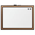 Quartet® Magnetic Dry-Erase Whiteboard, 17" x 23", Cork Frame With Brown Finish