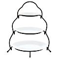 Elama 3-Tier Round Plate 4-Piece Serveware Set, 10-1/2”, White 1 thumbnail image