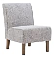 Linon Roxy Script Accent Chair, Rustic Gray/Stone Gray