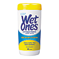 Wet Ones Antibacterial Moist Towelettes, Unscented, 5" x 7 1/2", White, Canister Of 40 1 thumbnail image