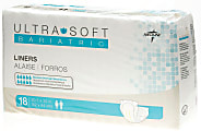 Ultra-Soft Plus Cloth-Like Liners, Bariatric, White, 18 Liners Per Bag, Case Of 4 Bags