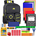 Summit Ridge Bungee Multi-Pocket Backpack With 45-Piece School Supply Kit, Black, 12 Backpacks Per Case 1 thumbnail image