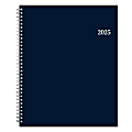 2025 Blue Sky Weekly/Monthly Planning Calendar, 8-1/2” x 11”, Passages/Solid Navy, January To December
