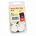 Avery® Round Metal Rim Tags, Strung, 1 1/4" Diameter, White, Pack Of 50 1 thumbnail image