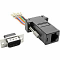 Eaton Tripp Lite Series DB9 to RJ45 Modular Serial Adapter (M/F), RS-232, RS-422, RS-485 - 1 x DB-9 Male Serial - 1 x RJ-45 Female Network - Black 1 thumbnail image