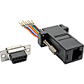 Tripp Lite DB9 to RJ45 Modular Serial Adapter (M/F) RS-232 RS-422 RS-485 - 1 x DB-9 Male Serial - 1 x RJ-45 Female Network - Black