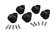 Master Caster® Futura Series Casters, Soft Wheel, Stem B For Metal Bases, Pack Of 5 1 thumbnail image